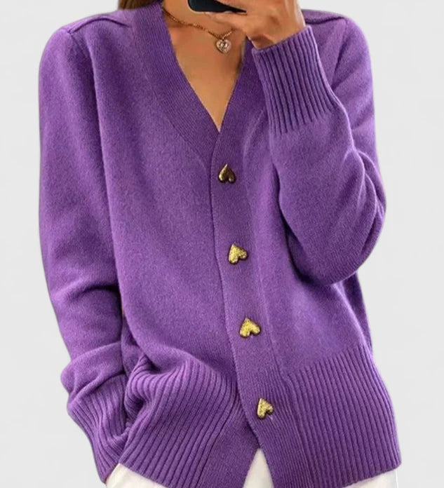 Elegantna – Pletena jakna z gumbi