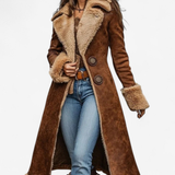 Nina™ – Razkošen vintage plašč z umetnim krznom