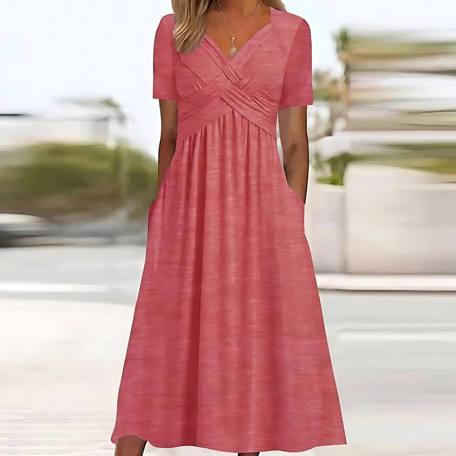 ISADORA | Elegantna midi obleka A-kroja