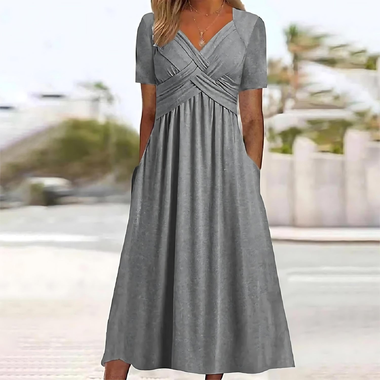 ISADORA | Elegantna midi obleka A-kroja