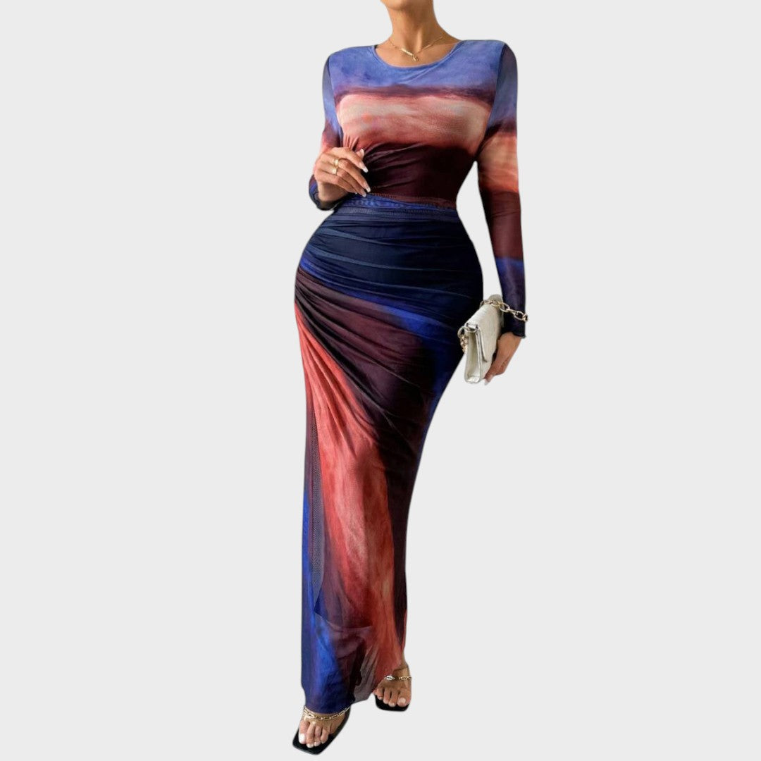 Antonija - Dolga obleka z dolgimi rokavi" lahko prepišemo kot "Antonija - Elegantna dolga obleka z dolgimi rokavi".