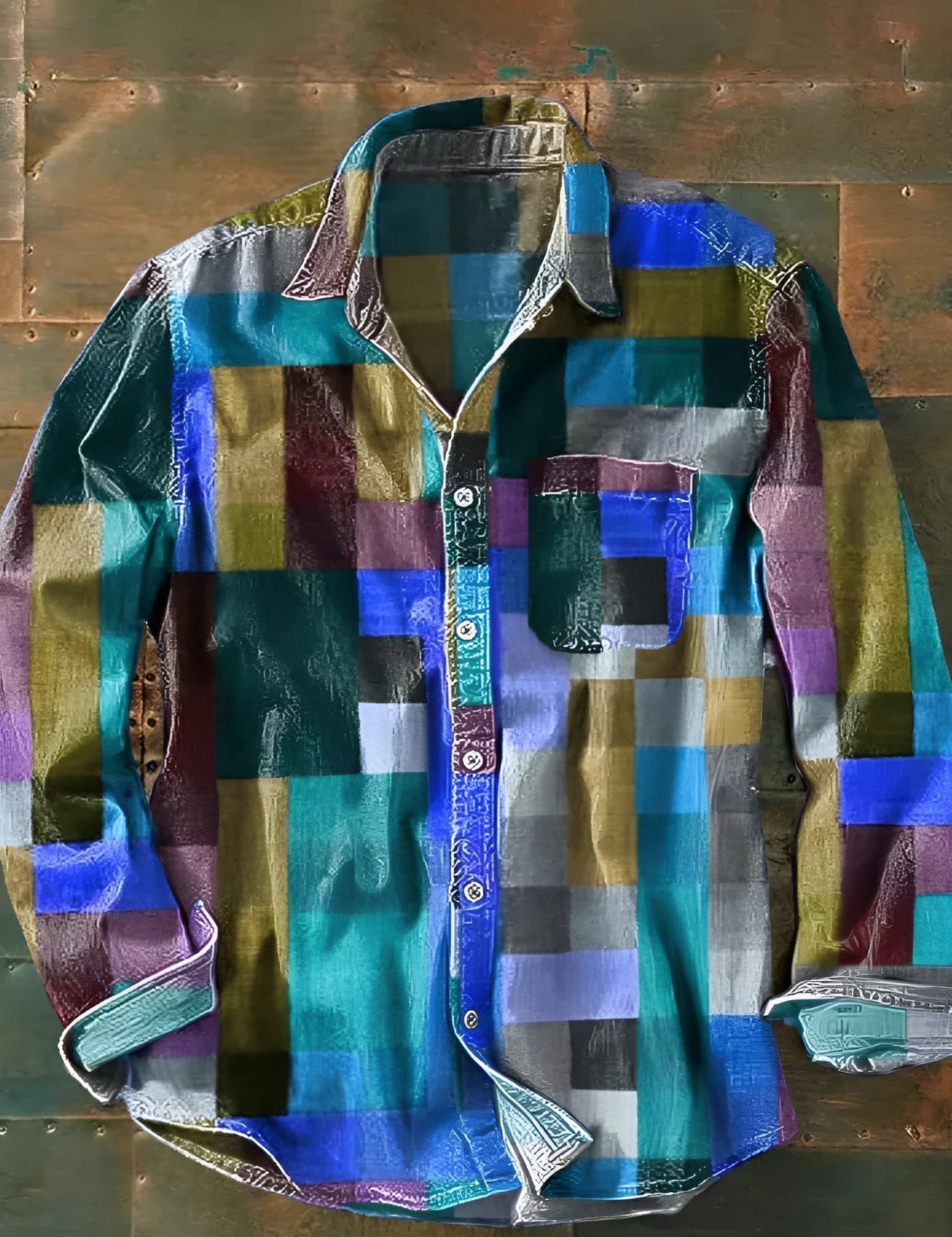 Luka | Patchwork košulja modernog kroja