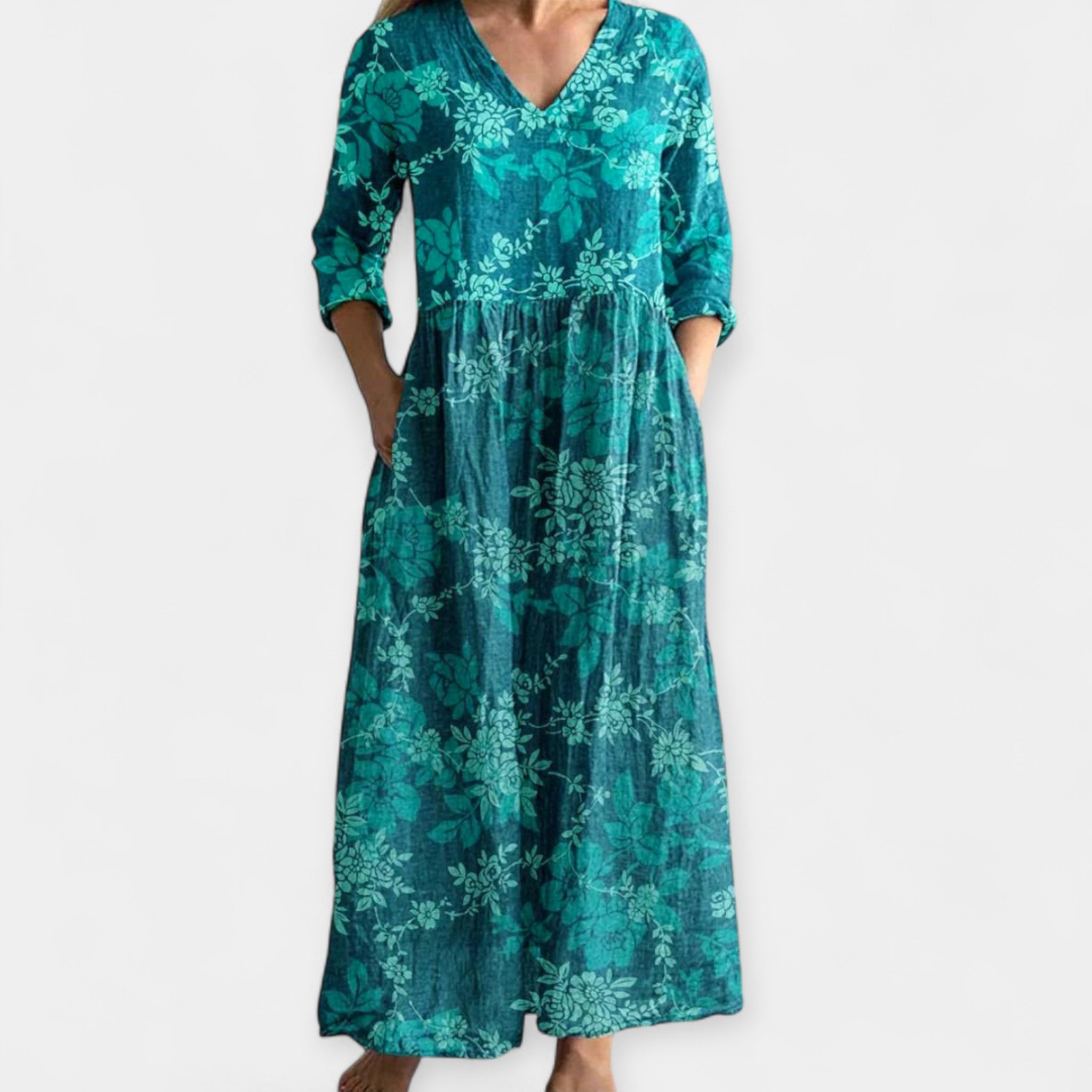 Lahka floralna obleka