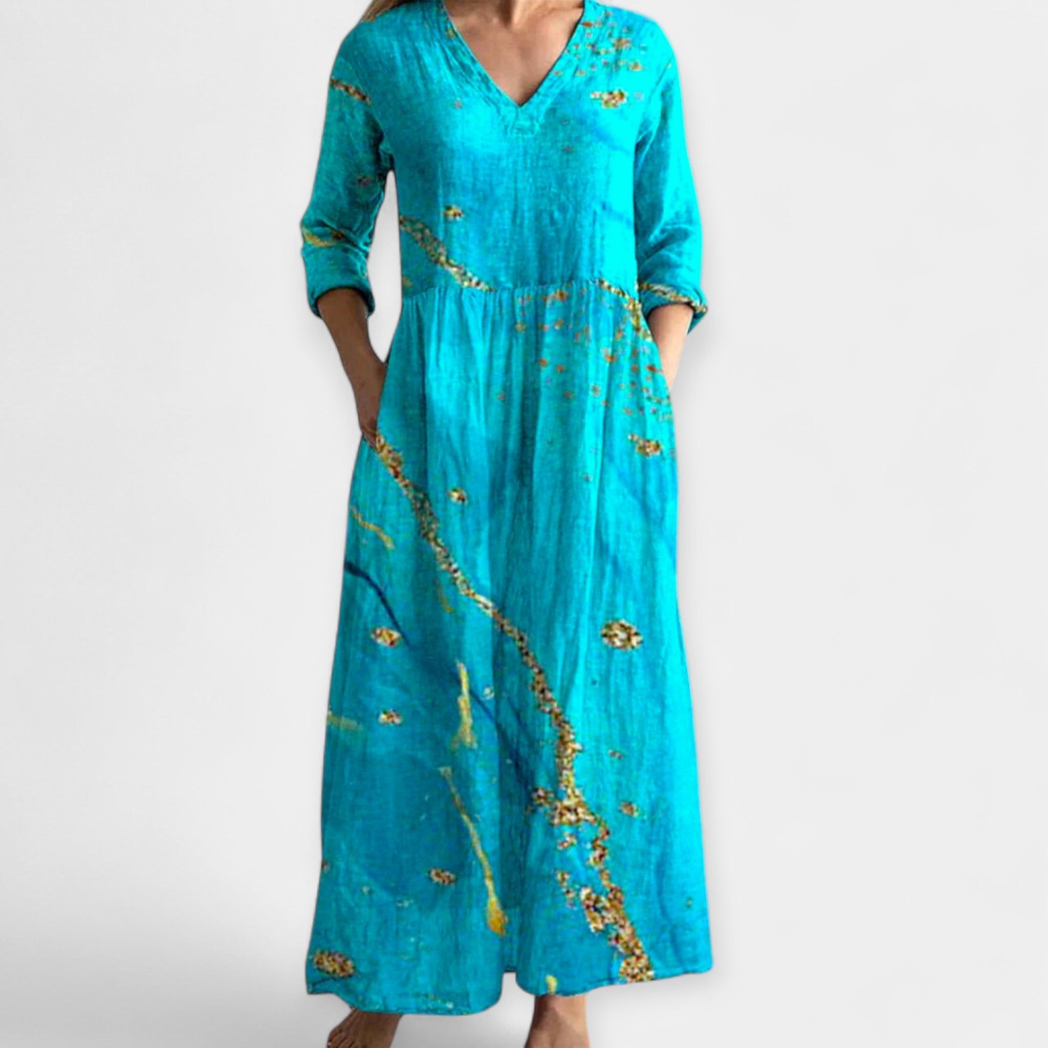 Lahka floralna obleka