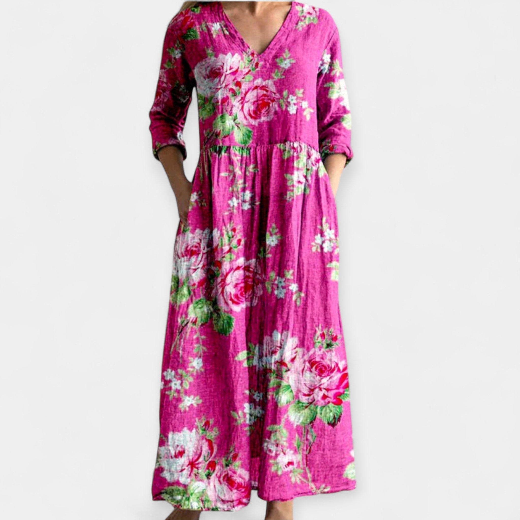 Lahka floralna obleka