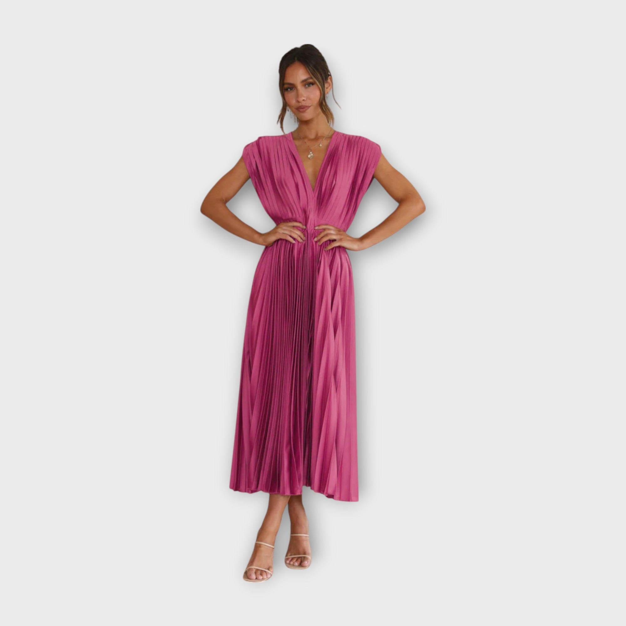 Midi plisirano krilo z romantično eleganco