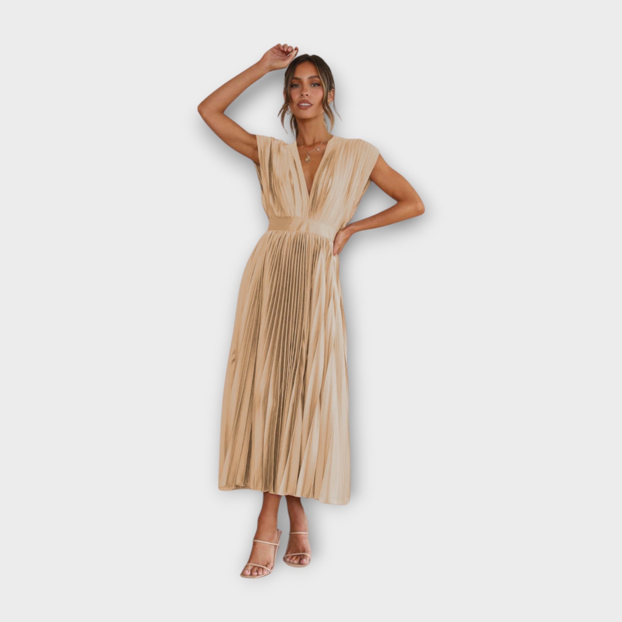 Midi plisirano krilo z romantično eleganco