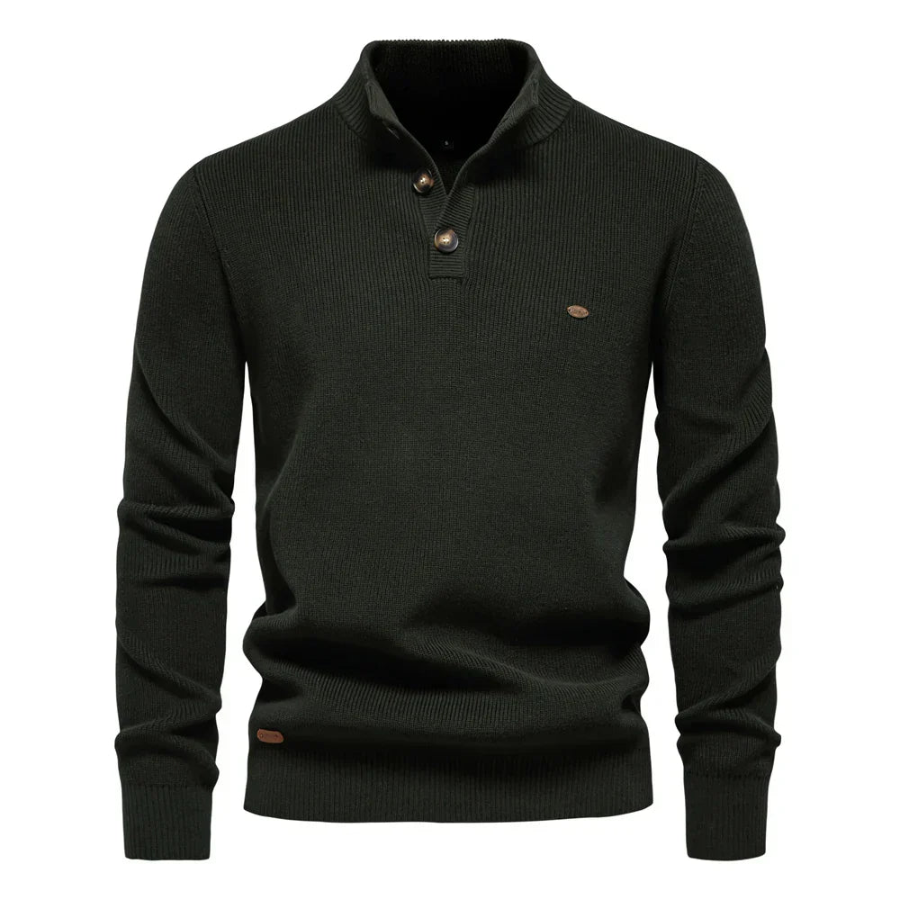 Claus™ | Herretrøje med Knapdesign