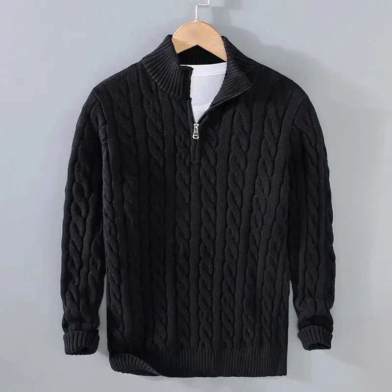 Marco™ | Sweater med halv lynlås