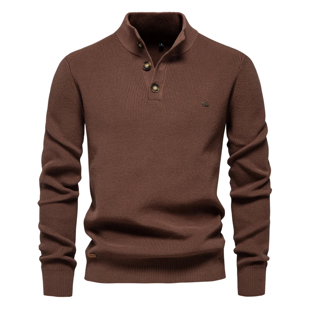 Claus™ | Herretrøje med Knapdesign