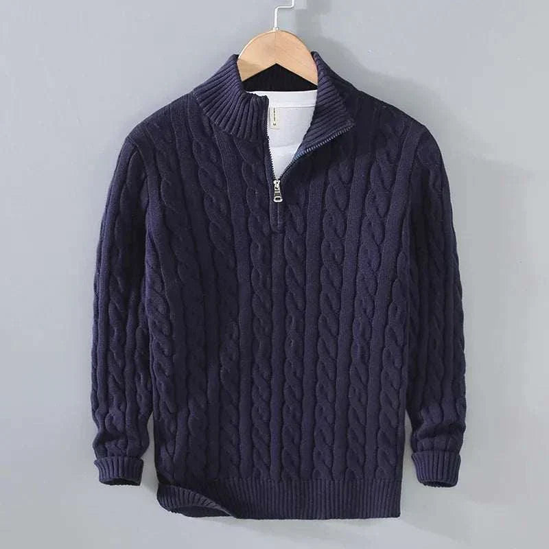 Marco™ | Sweater med halv lynlås