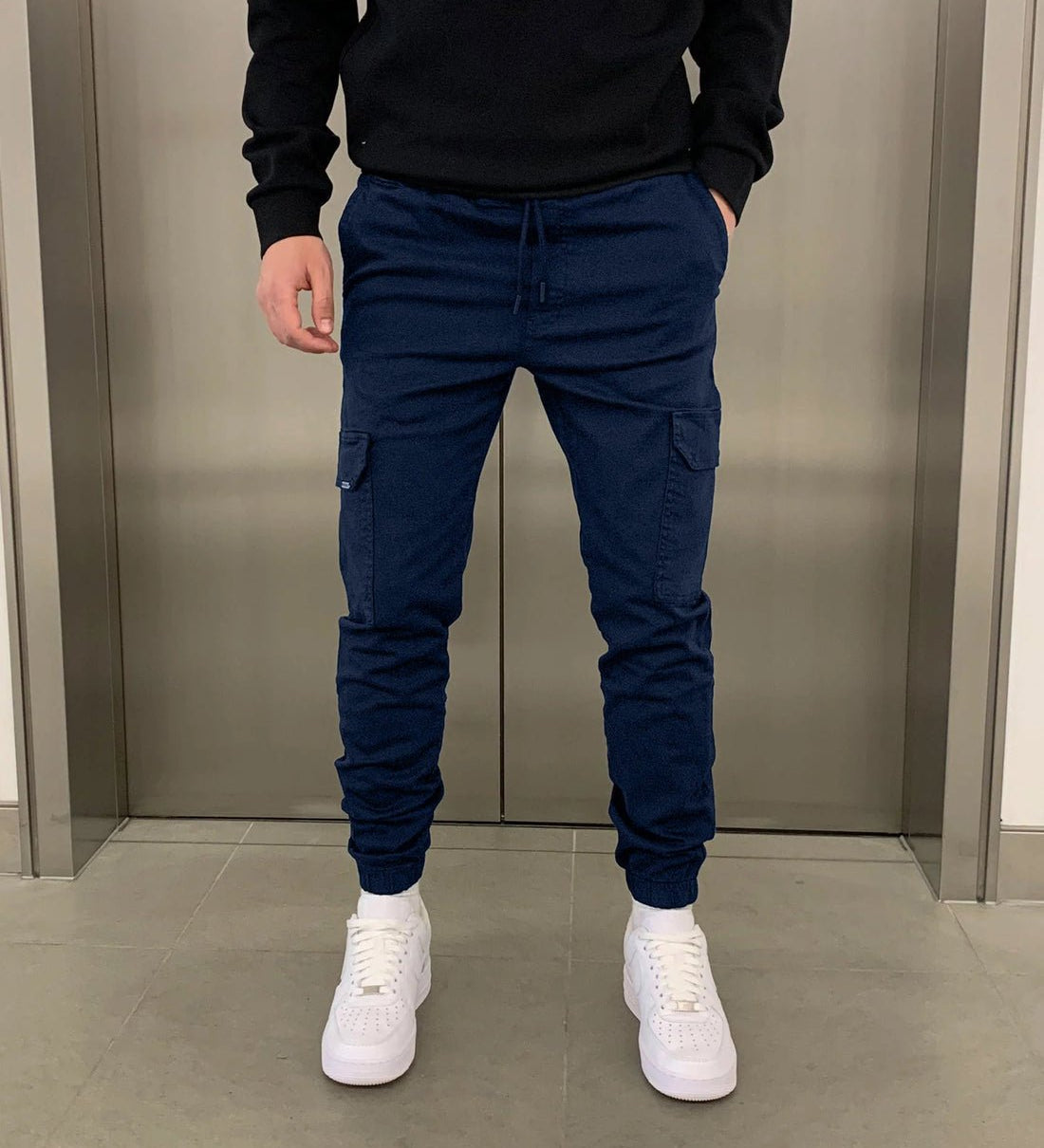 Laurent | Oprijete cargo hlače za prosti čas