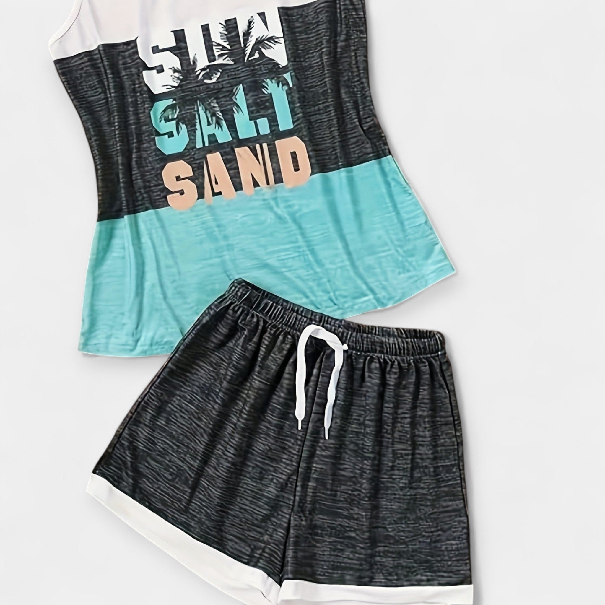 Komplet za plažo v barvah feniša za poletje