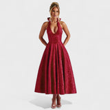 Julieta – Midi obleka s halter izrezom" could be rewritten as "Julieta – Midi obleka s halter vratnim izrezom.