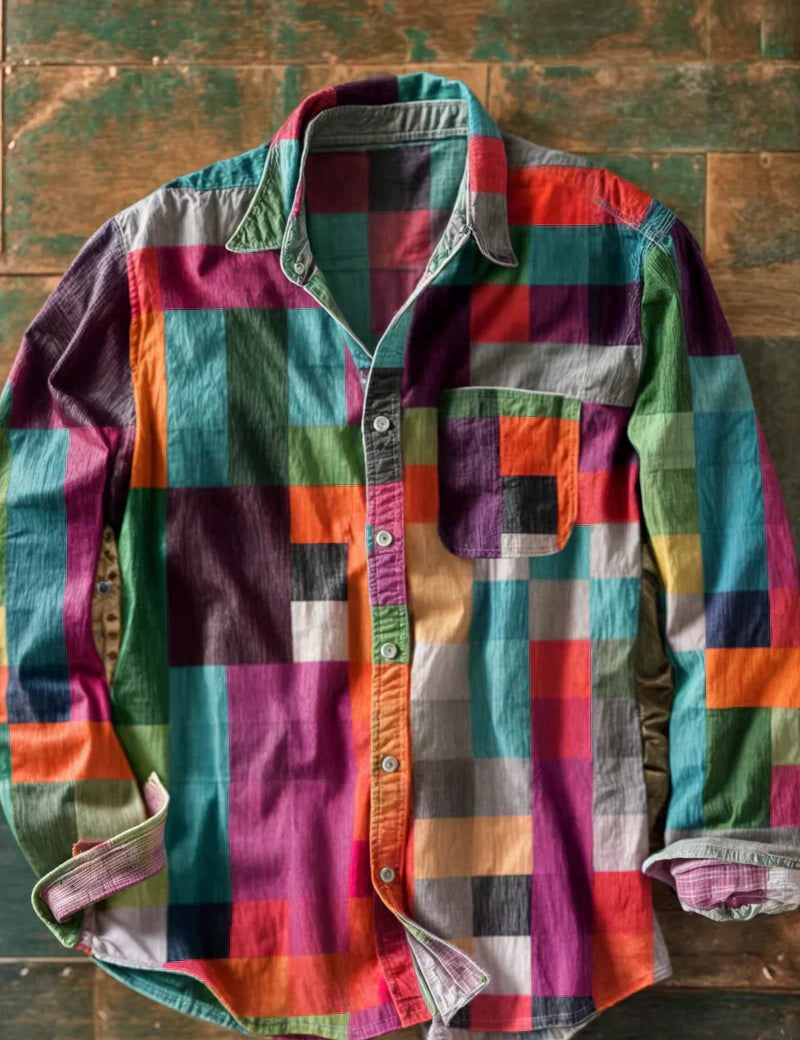 Luka | Patchwork košulja modernog kroja