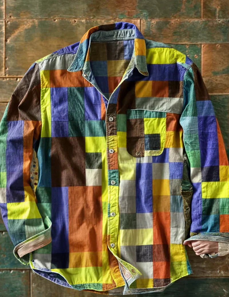 Luka | Patchwork košulja modernog kroja