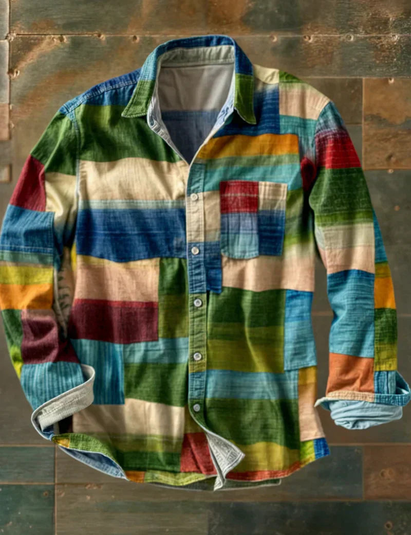 Luka | Patchwork košulja modernog kroja