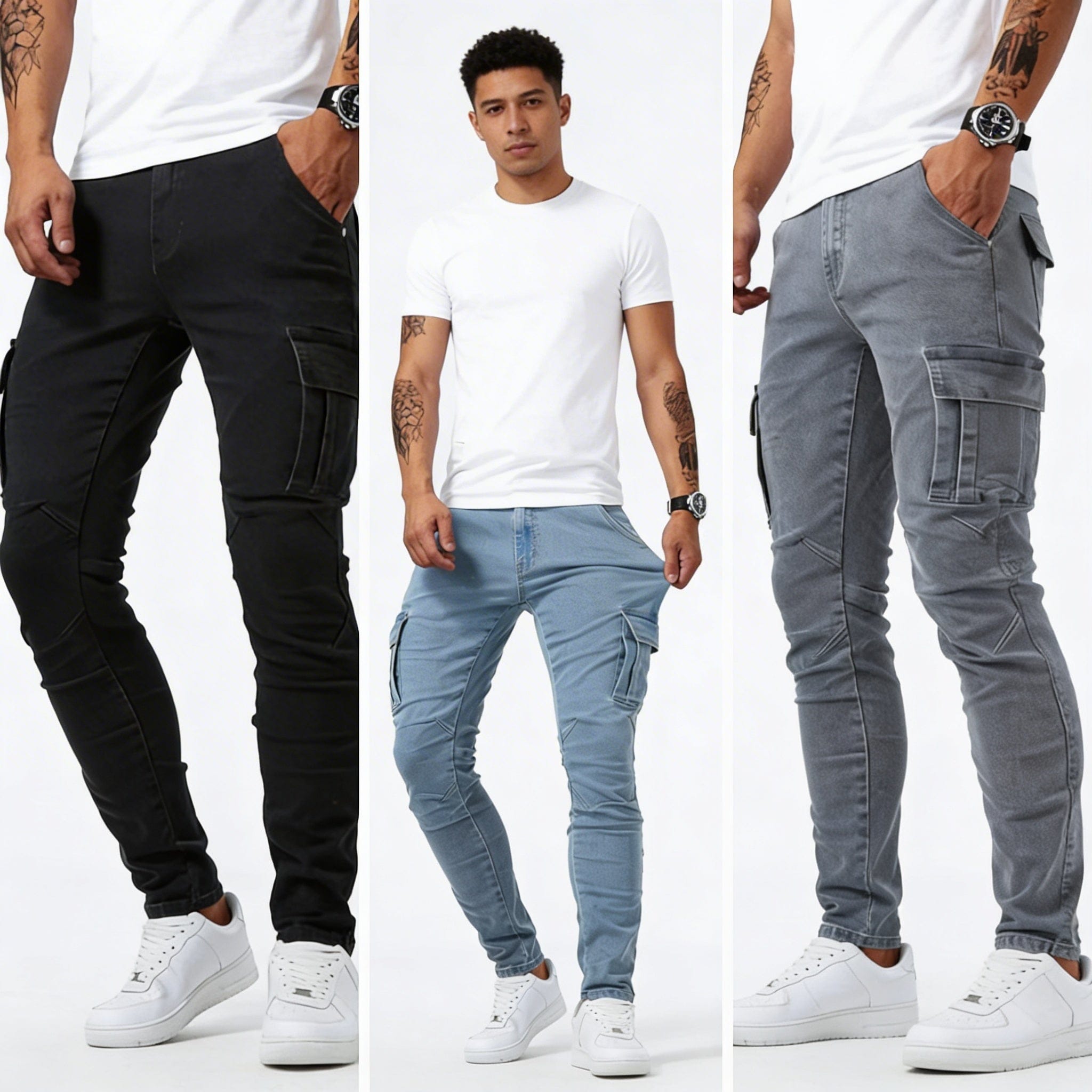 Džinsi André Ferran Cargo Denim
