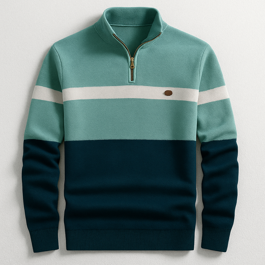 ELSTON Heritage pulover s kratko zadrgo