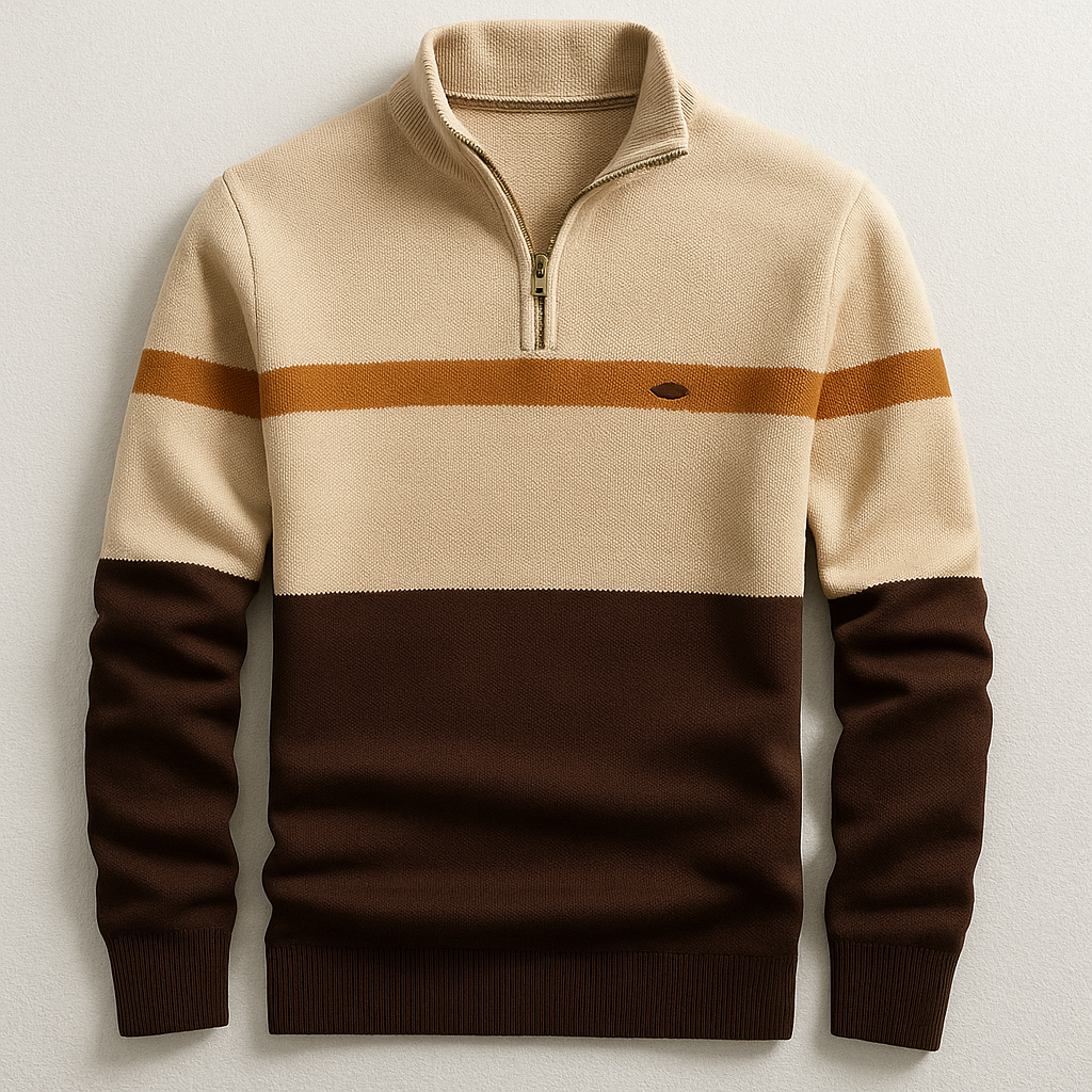 ELSTON Heritage pulover s kratko zadrgo