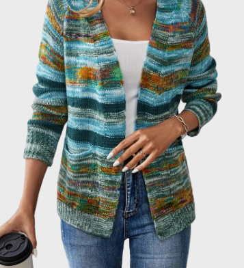 Večbarvni – Pleteni jopič