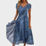 Lucija™ – Elegantna midi obleka z V-izrezom" can be rewritten as:

"Lucija™ – Šik midi obleka z V-izrezom