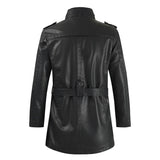 Lang Elegant Bikerjakke i Læder