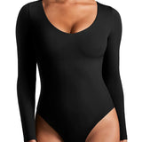 Seamless Control Bodysuit – Black
