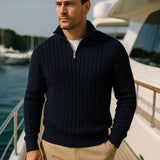 Marco™ | Sweater med halv lynlås