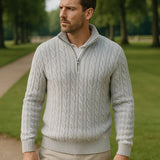 Marco™ | Sweater med halv lynlås